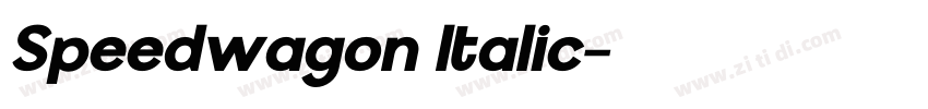 Speedwagon Italic字体转换 Speedwagon Italic字体转换